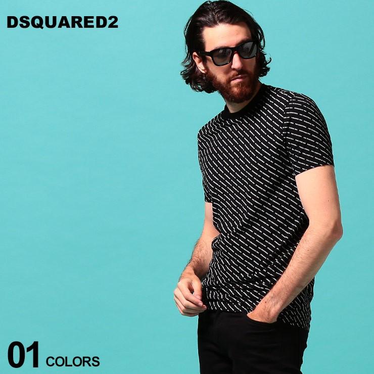 ディースクエアード メンズ Tシャツ 半袖 Dsquared2 総柄 ロゴ プリント ストレッチ クルーネック ブランド トップス D2d9m2700ud ゼンオンライン 通販 Yahoo ショッピング