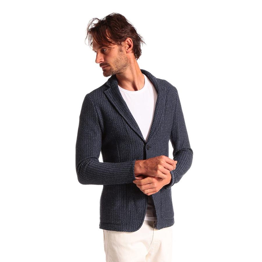 最高の 2ツ釦 シングル コットン アルマーニ エンポリオ Armani Emporio ニット Ea3h1g6b1jbaz ニットジャケット きれいめ 夏 春 シンプル 無地 ニット テーラード ジャケット アウター 男性 メンズ ジャケットブランド