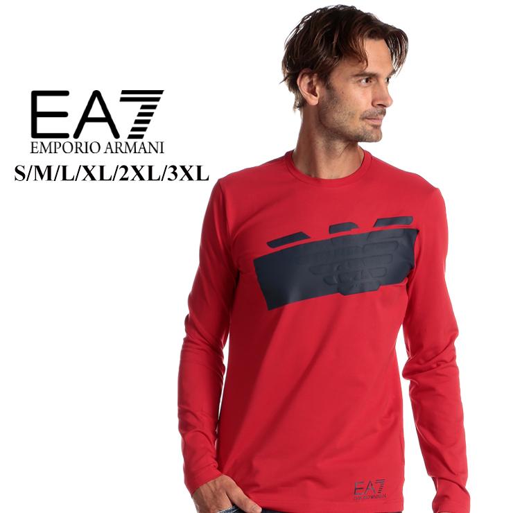 エンポリオアルマーニ メンズ Tシャツ 長袖 Emporio Armani Ea7 ロンt ロゴ イーグル プリント ストレッチ クルーネックブランド トップス Ea6hpt32pj3nz 15 ゼンオンライン 通販 Yahoo ショッピング