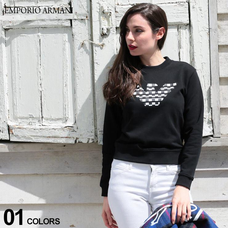 エンポリオアルマーニ レディース スウェット トレーナー Emporio Armani イーグル ロゴ チェッカーフラッグ ブランド トップス スエット Eal6h2m8z2j49z ゼンオンライン 通販 Yahoo ショッピング