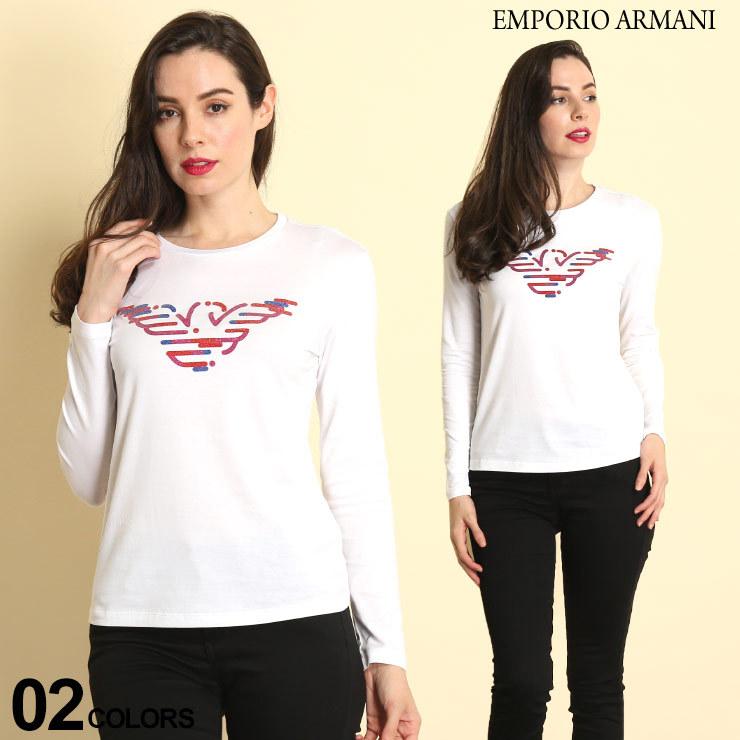 エンポリオアルマーニ レディース Tシャツ 長袖 Emporio Armani ラメ ロゴ クルーネック ロンt ブランド トップス カットソー コットン Eal6h2t8c2j30z ゼンオンライン 通販 Yahoo ショッピング