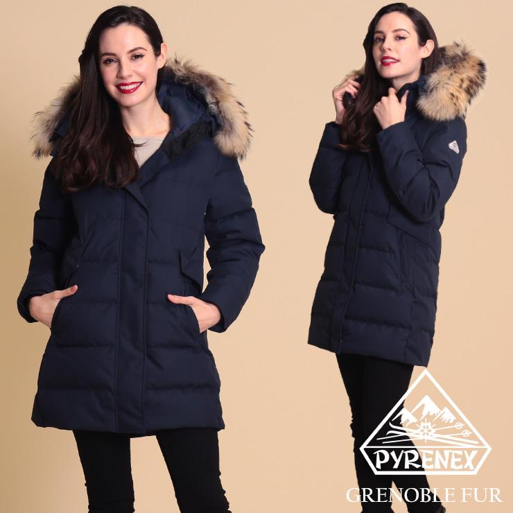 ピレネックス レディース ダウンジャケット Pyrenex ファー フード ダウンコート 紺 Grenoble Fur グルノーブル ブランド アウター ダウン ロング Pnlhwo034 77 ゼンオンライン 通販 Yahoo ショッピング