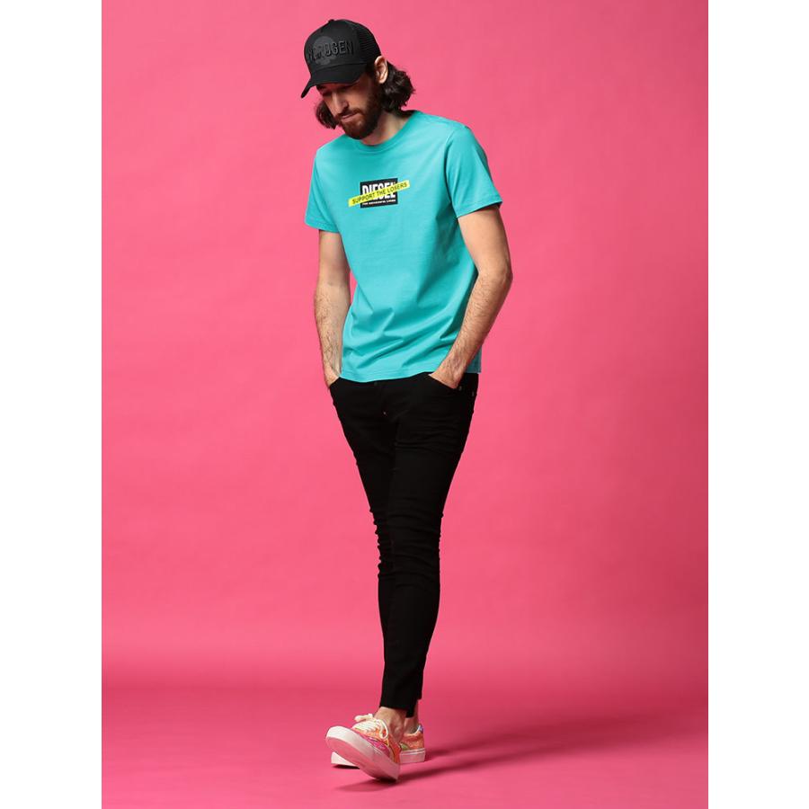 DIESEL ディーゼル メンズ Tシャツ 半袖 ロゴ プリント クルー
