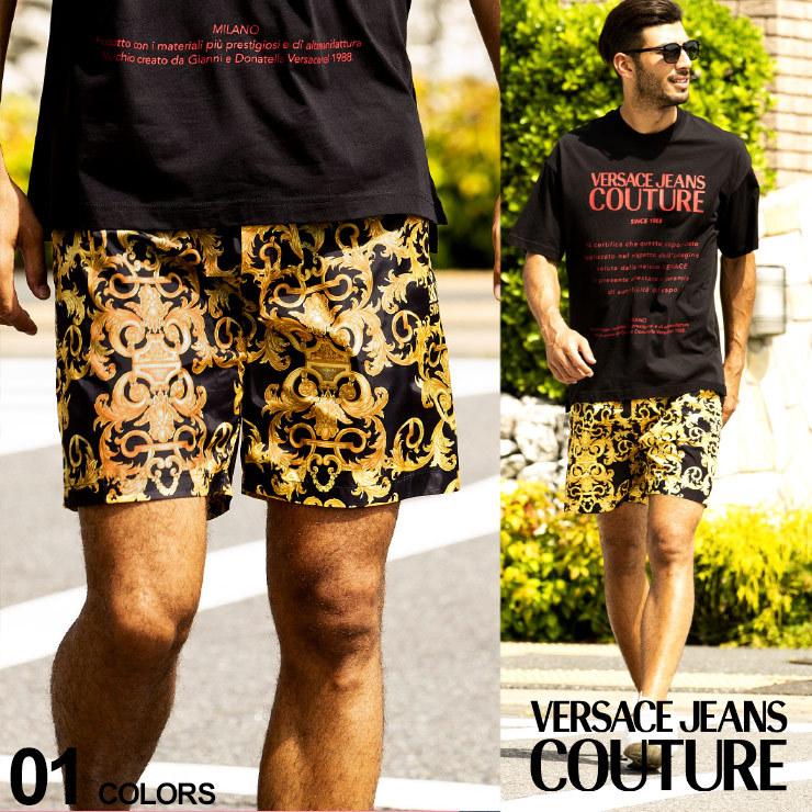 爆売り ヴェルサーチェ ジーンズクチュール メンズ ショートパンツ Versace Jeans Couture 総柄 プリント ショーツ ブランド ボトムス ハーフパンツ Vca4gwa1a 驚きの安さ Clinilab Net