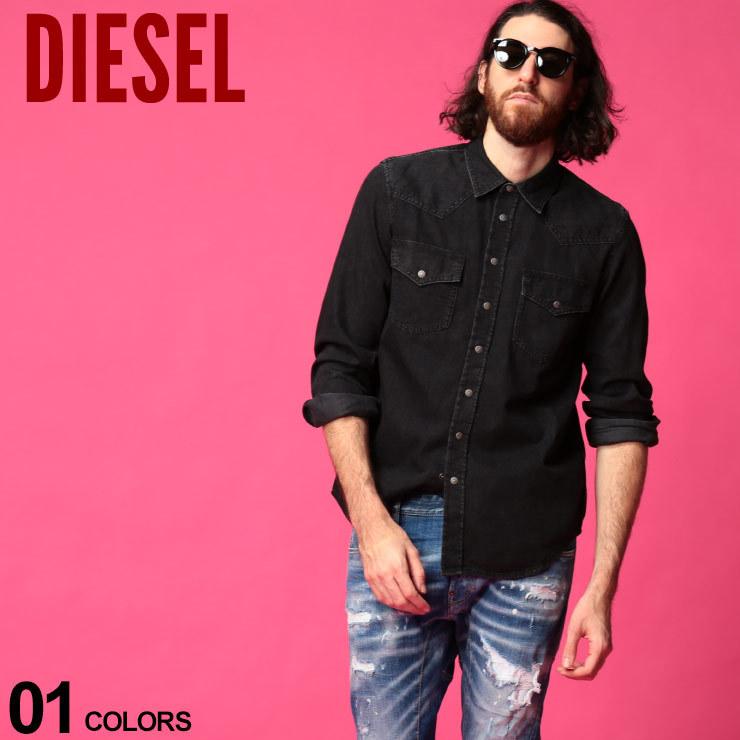 ディーゼル メンズ デニムシャツ Diesel 長袖 ウエスタンシャツ ブランド トップス シャツ コットン ブラックデニム Dsaabbg ゼンオンライン 通販 Yahoo ショッピング