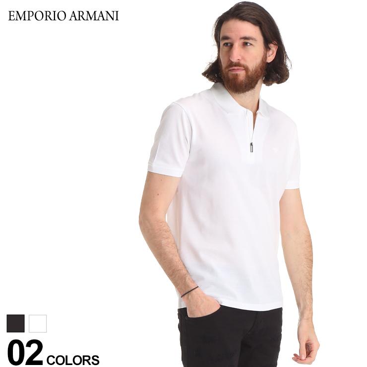 直売オンラインストア エンポリオアルマーニ メンズ ポロシャツ Emporio Armani イーグル ロゴ ハーフジップ 半袖 ブランド トップス コットン Ea3k1fa81jtkz 売り出し安い Superavila Com