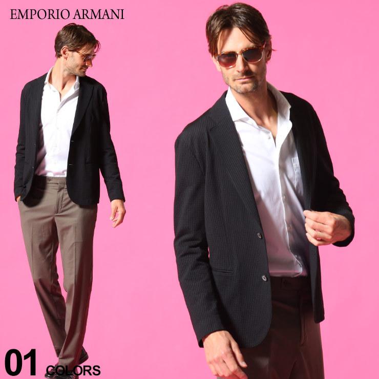 エンポリオアルマーニ メンズ ジャケット Emporio Armani シアサッカー シングル 2ツ釦 ブランド テーラード Eaa1g870a1440 ゼンオンライン 通販 Yahoo ショッピング