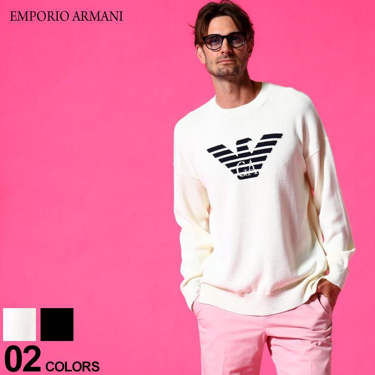 エンポリオアルマーニ メンズ Emporio Armani イーグル ロゴ クルーネック ニットソー ブランド トップス スプリングニット サマー セーター Ea3k1mta1md5z ゼンオンライン 通販 Yahoo ショッピング