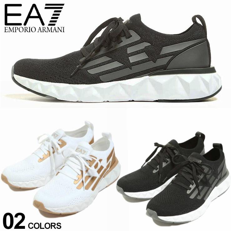 エンポリオアルマーニ Ea7 メンズ Emporio Armani メッシュ レースアップ スニーカー ブランド シューズ 靴 ニット ロゴ Eax8x048xk113 ゼンオンライン 通販 Yahoo ショッピング