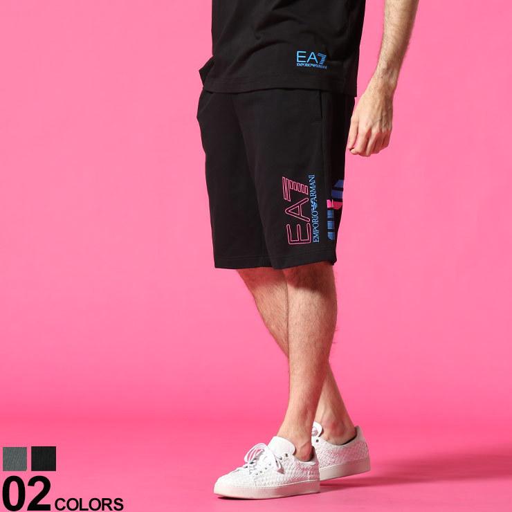 信頼 エンポリオアルマーニ Emporio Armani Ea7 メンズ ネオンロゴ 前閉じ スウェット ショートパンツ ブランド ボトムス ショーツ スエット Ea3kps57pj05z 限定セール Joilycoffee Vn