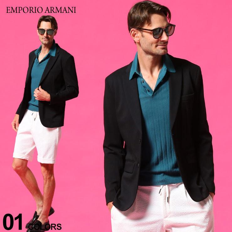 エンポリオアルマーニ メンズ Emporio Armani ジャケット シングル コットン ストレッチ ジャージー 2ボタン ブランド 黒 Ea3k1g1jysz ゼンオンライン 通販 Yahoo ショッピング