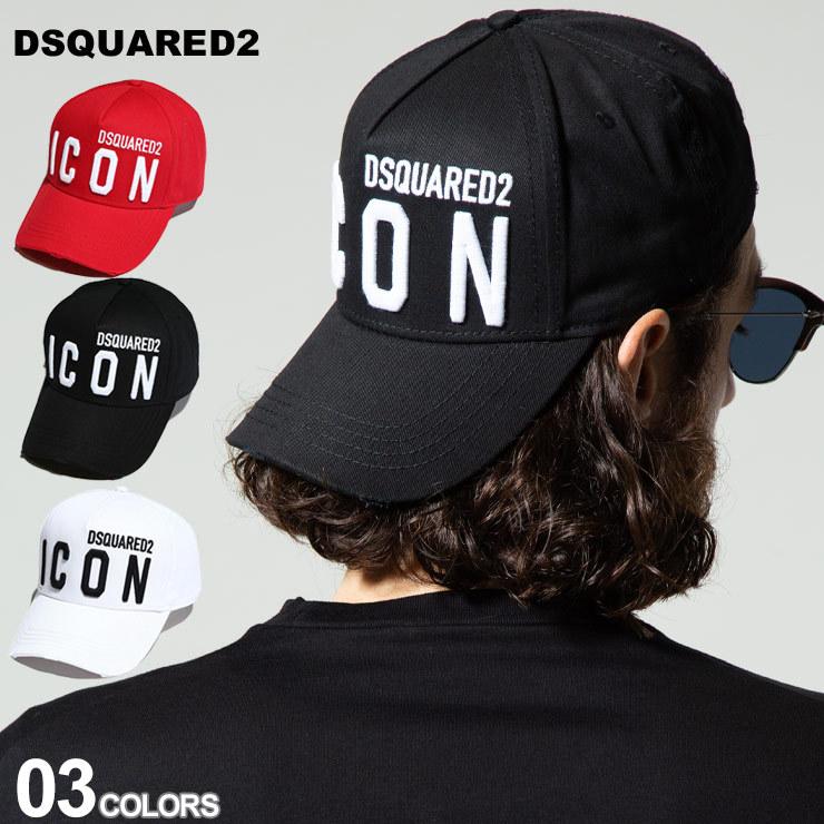 新しいコレクション ロゴ ICON DSQUARED2 メンズ ディースクエアード 刺繍 D2BCM041205C01 アジャスター コットンキャップ 帽子 ブランド ダメージ キャップ キャップ