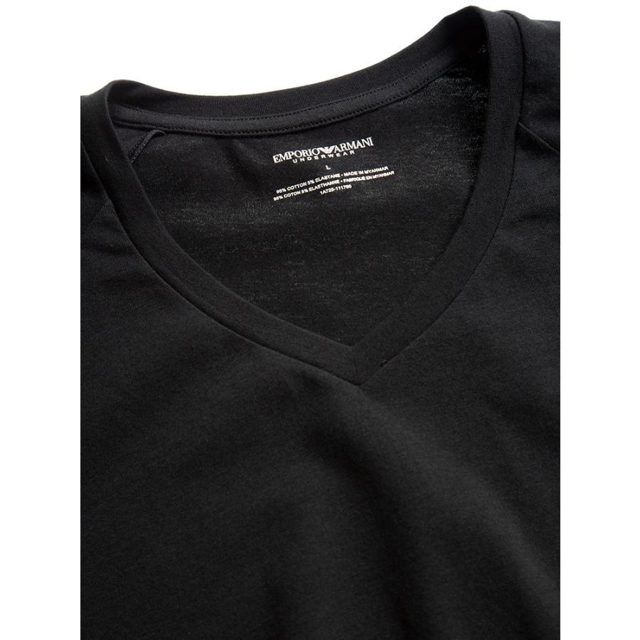 EMPORIO ARMANI (エンポリオアルマーニ) アームプリント Vネック 半袖 アンダーTシャツ EA1117601A725｜zen｜07