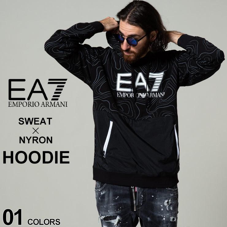 Emporio Armani Ea7 エンポリオアルマーニ スウェット 切り替え プルオーバー パーカー ブランド メンズ トップス フード Ea6kpm26pjf6z ゼンオンライン 通販 Yahoo ショッピング