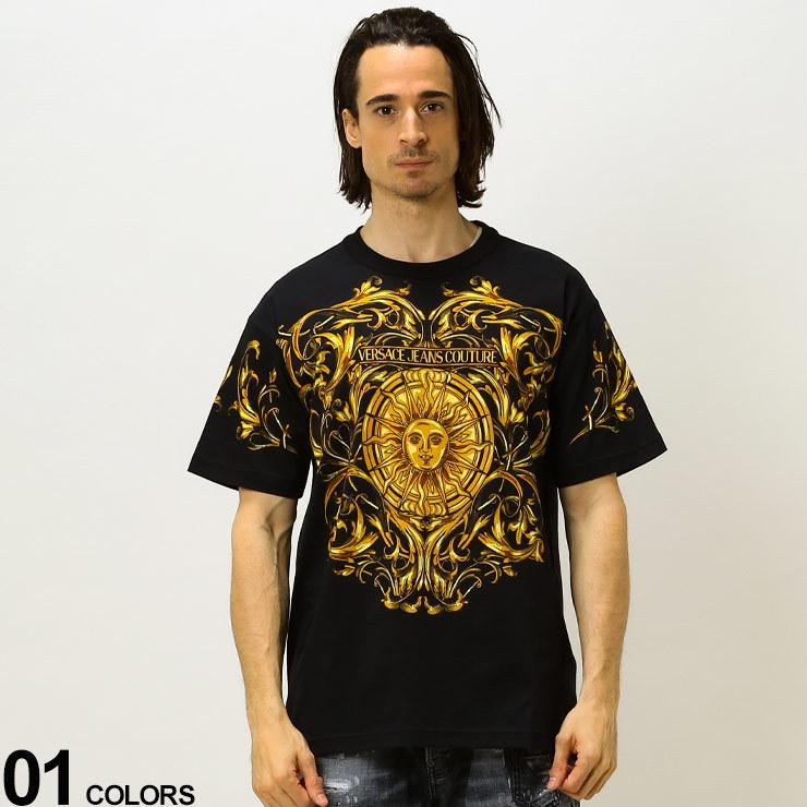 ベルサーチェジーンズクチュール メンズ Tシャツ 半袖 Versace Jeans Couture バロックプリント クルーネック ブランド Vc72gah6rbjs061 ゼンオンライン 通販 Yahoo ショッピング