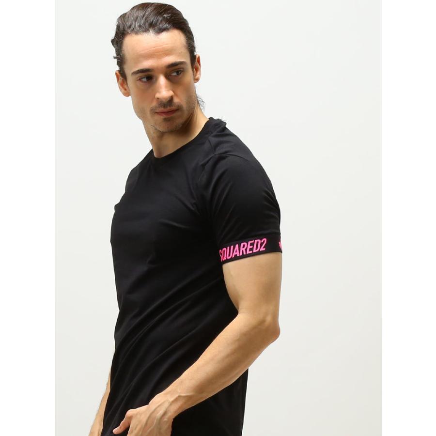 ディースクエアード メンズ Tシャツ アンダー DSQUARED2 袖ロゴ 袖ゴム ディースクエアード メンズ Tシャツ アンダー DSQUARED2 袖ロゴ 袖ゴム