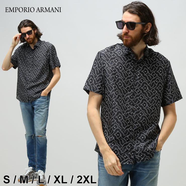 アルマーニ メンズ シャツ 半袖 EMPORIO ARMANI エンポリオアルマーニ 半袖シャツ リゾートシャツ 総柄 ロゴ シースルー ブランド  EA3L1CB91NBOZ : 7537216549 : ゼンオンライン - 通販 - Yahoo!ショッピング