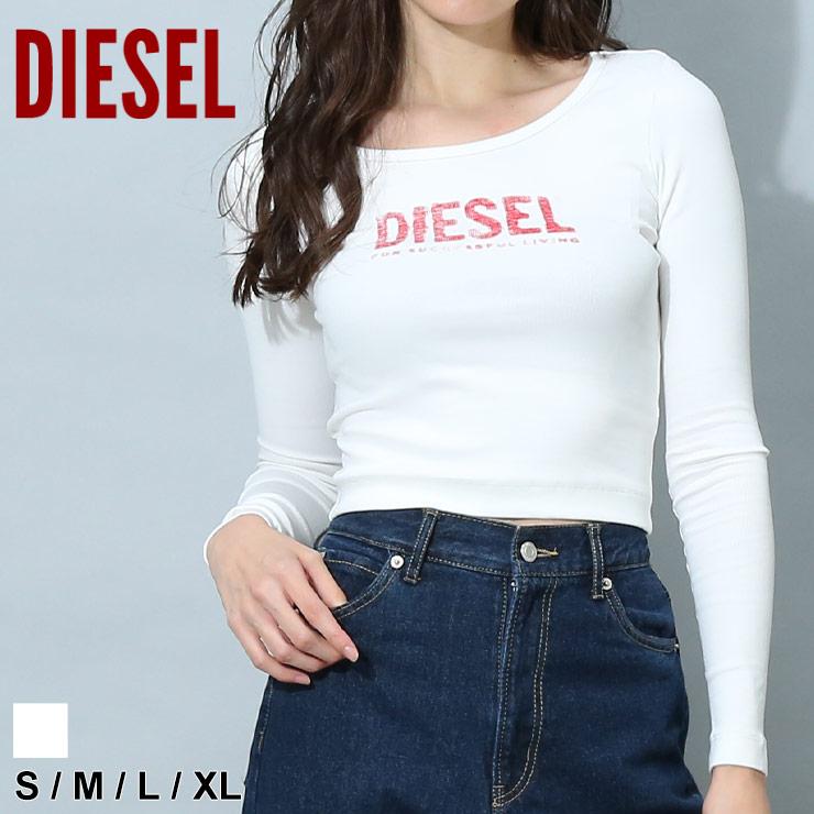 ディーゼル レディース Tシャツ 長袖 DIESEL ブランド ロンT トップス ロゴ ショート インナー T-Ballet-E1