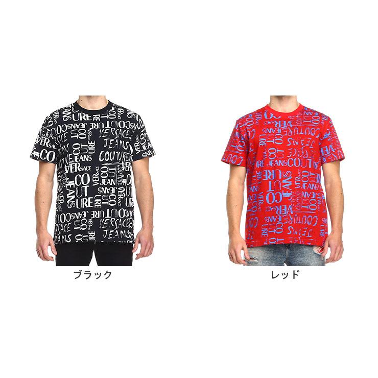 ヴェルサーチ Tシャツ VERSACE JEANS COUTURE カットソー メンズ 半袖 ベルサーチ 総柄 ロゴ プリント ブランド 大きいサイズあり VC74GAH6S2JS167｜zen｜02