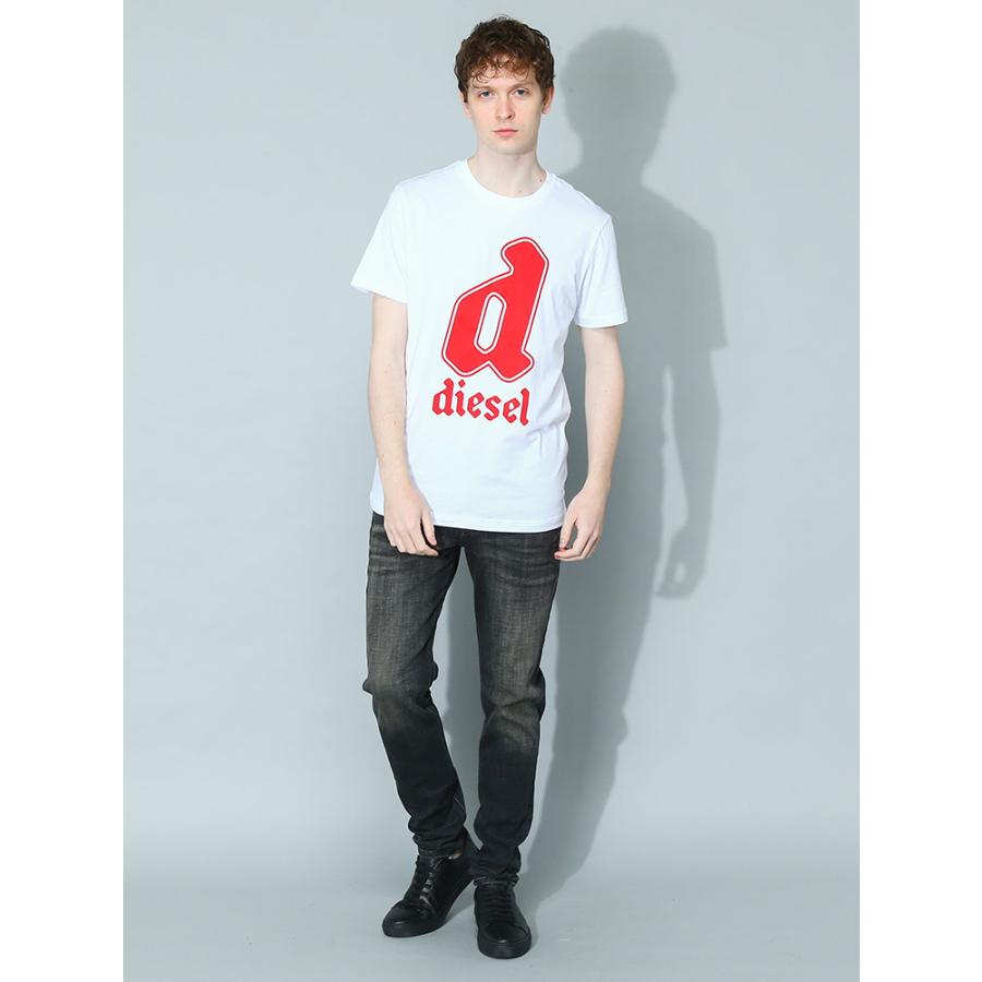ディーゼル Tシャツ DIESEL メンズ 半袖 ロゴ プリント T-DIEGOR-K54 ブランド スリムフィット 大きいサイズあり DSA086810GRAI｜zen｜09