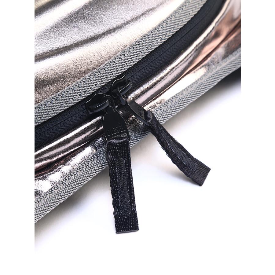 DIESEL 1dr pod ボディバッグシルバー ウエストバッグ