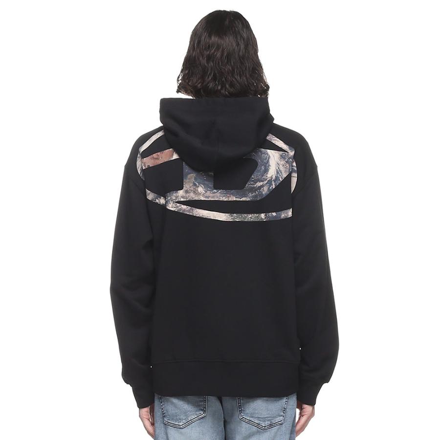 新品タグ付き　DIESEL ディーゼル　デカDロゴ　パーカー　ブラック　M DIESEL（ディーゼル） パーカー メンズ フーディー スウェット Dロゴ