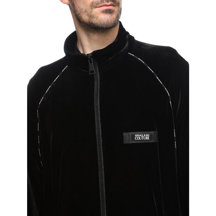 ヴェルサーチェ VERSACE JEANS COUTURE メンズ トラックベロア ロゴ アウター スウェット VC76GAI328の画像