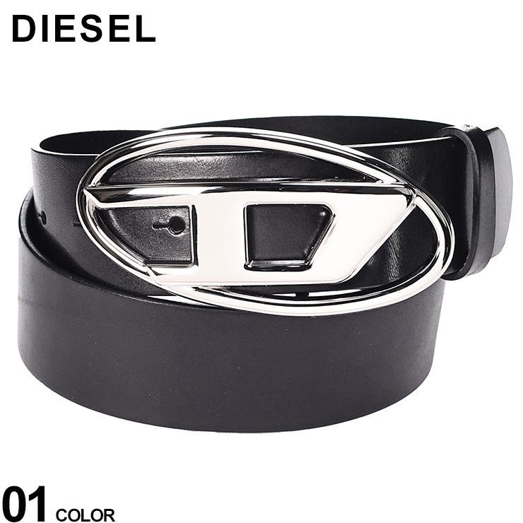 DIESEL (ディーゼル) 牛革 オーバルロゴ バックル留め ベルト DIESEL (ディーゼル) 牛革 オーバルロゴ バックル留め ベルト