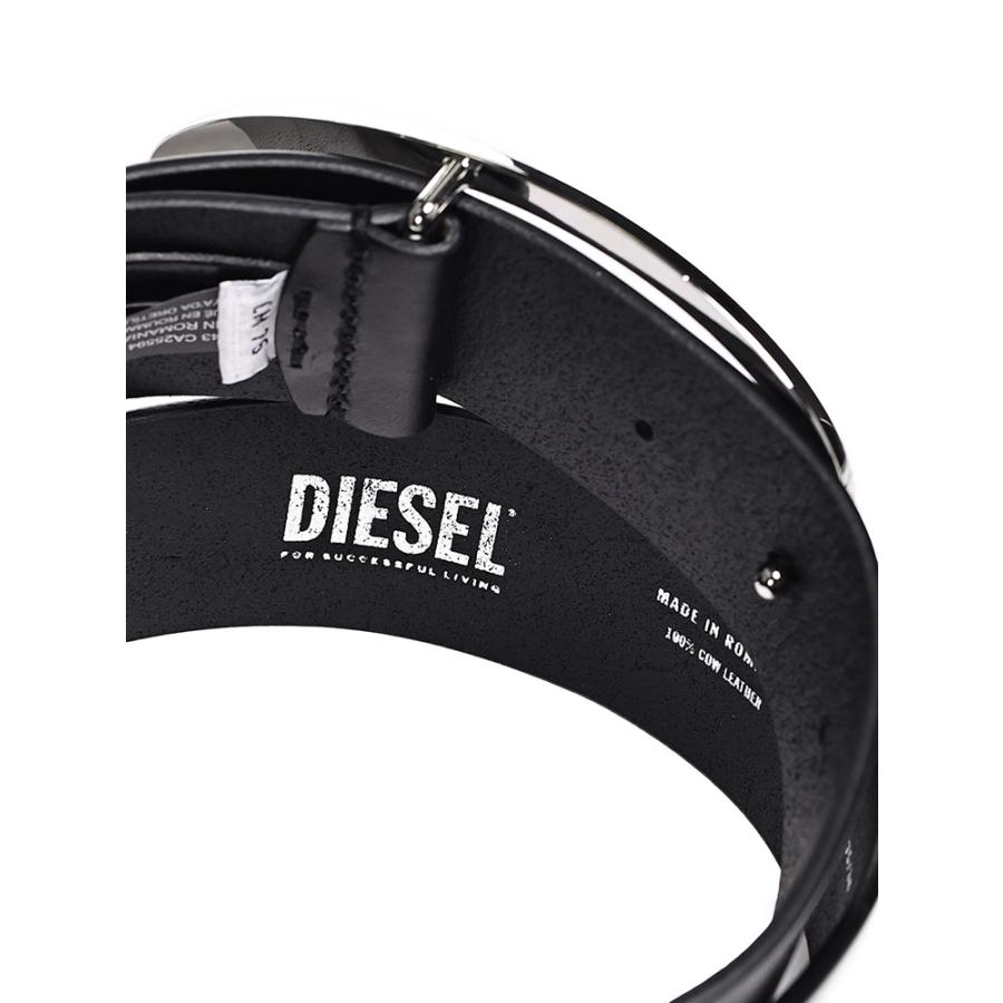 DIESEL (ディーゼル) 牛革 オーバルロゴ バックル留め ベルト DIESEL (ディーゼル) 牛革 オーバルロゴ バックル留め ベルト