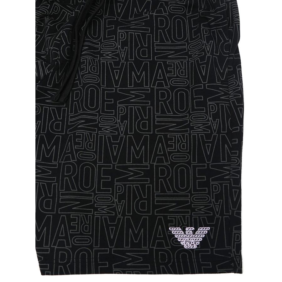 【未使用】エンポリオアルマーニ　ハーフパンツ　ラウンジウェア　ロゴレタリング EMPORIO ARMANI エンポリオアルマーニ ハーフパンツ 総柄ロゴ