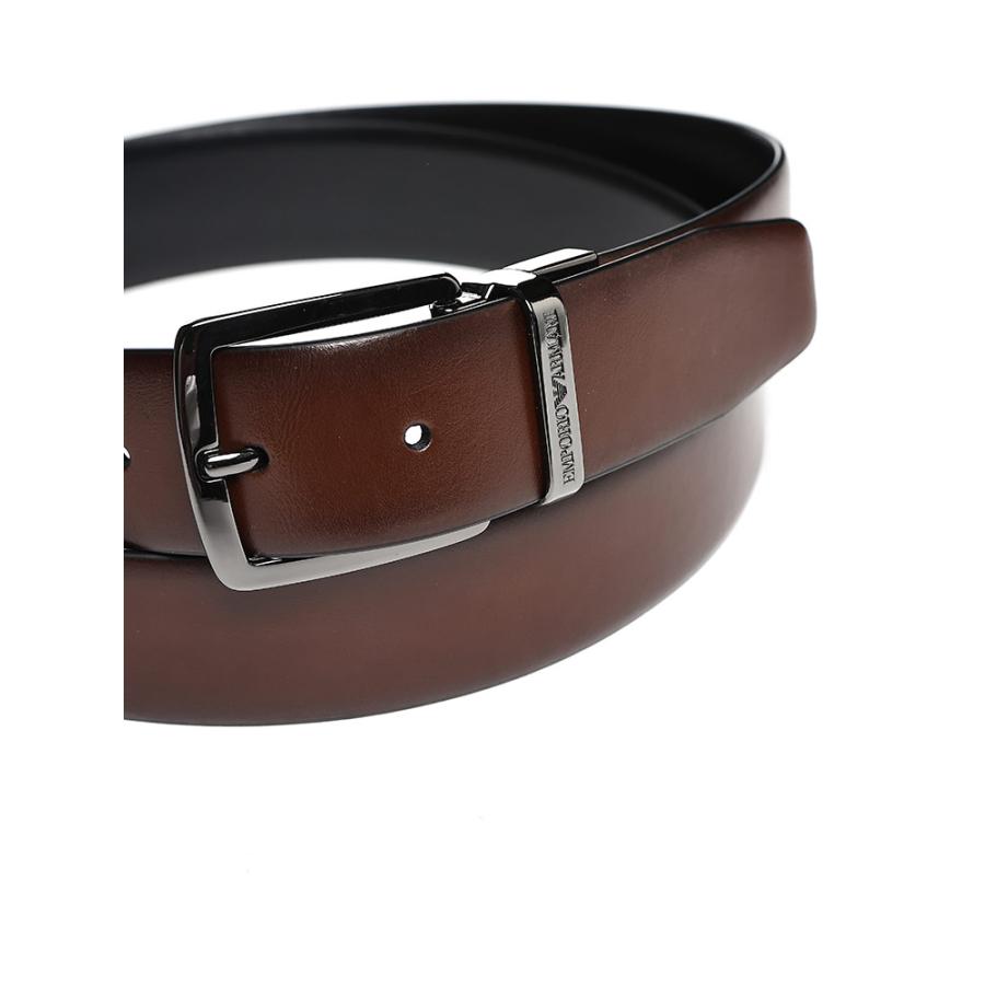 EMPORIO ARMANI エンポリオアルマーニ スムースレザー バックル回転式