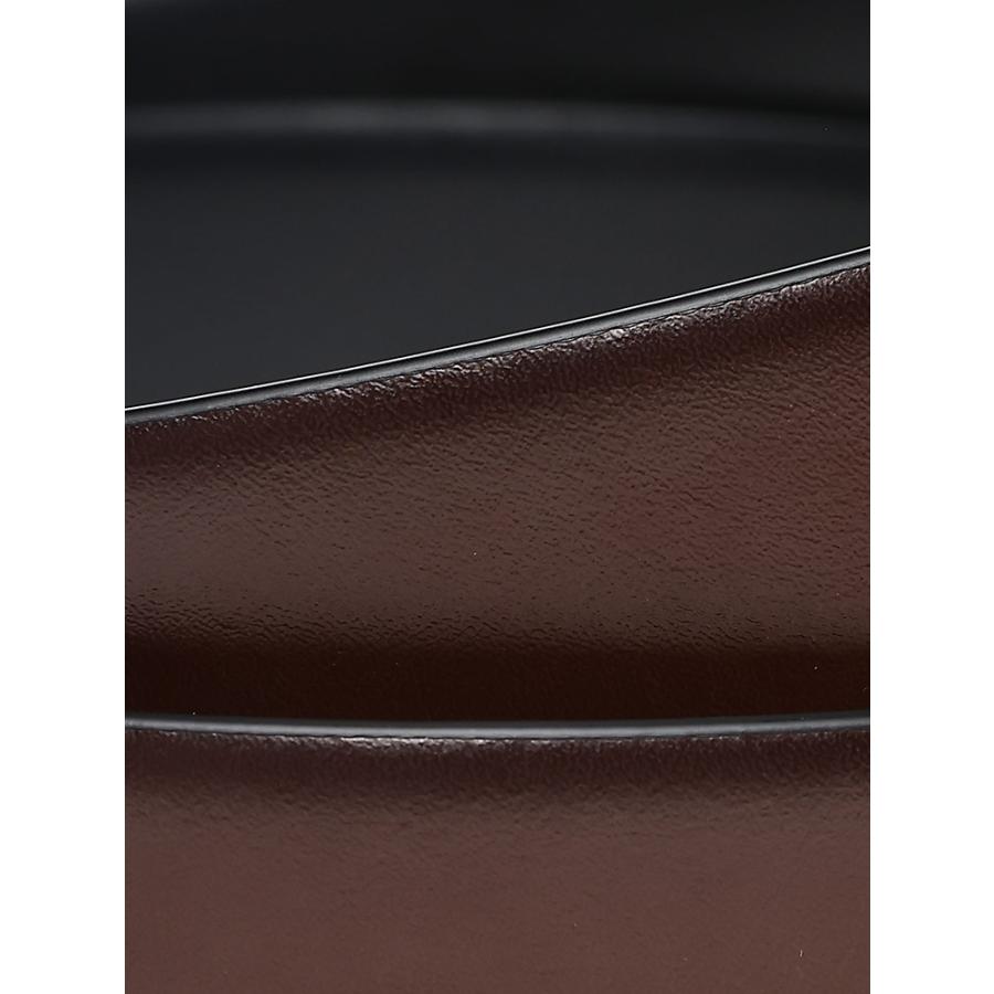 アルマーニ ブラック　茶色　リバーシブルレザーベルト EMPORIO ARMANI エンポリオアルマーニ スムースレザー バックル回転式