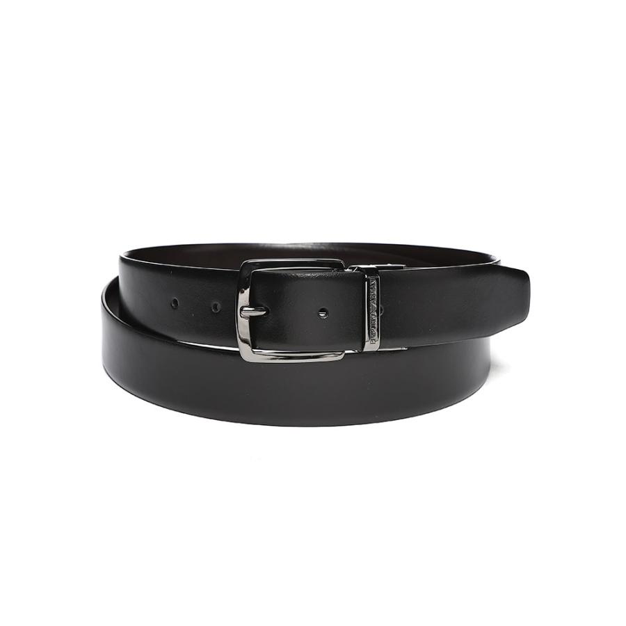 EMPORIO ARMANI エンポリオアルマーニ スムースレザー バックル回転式