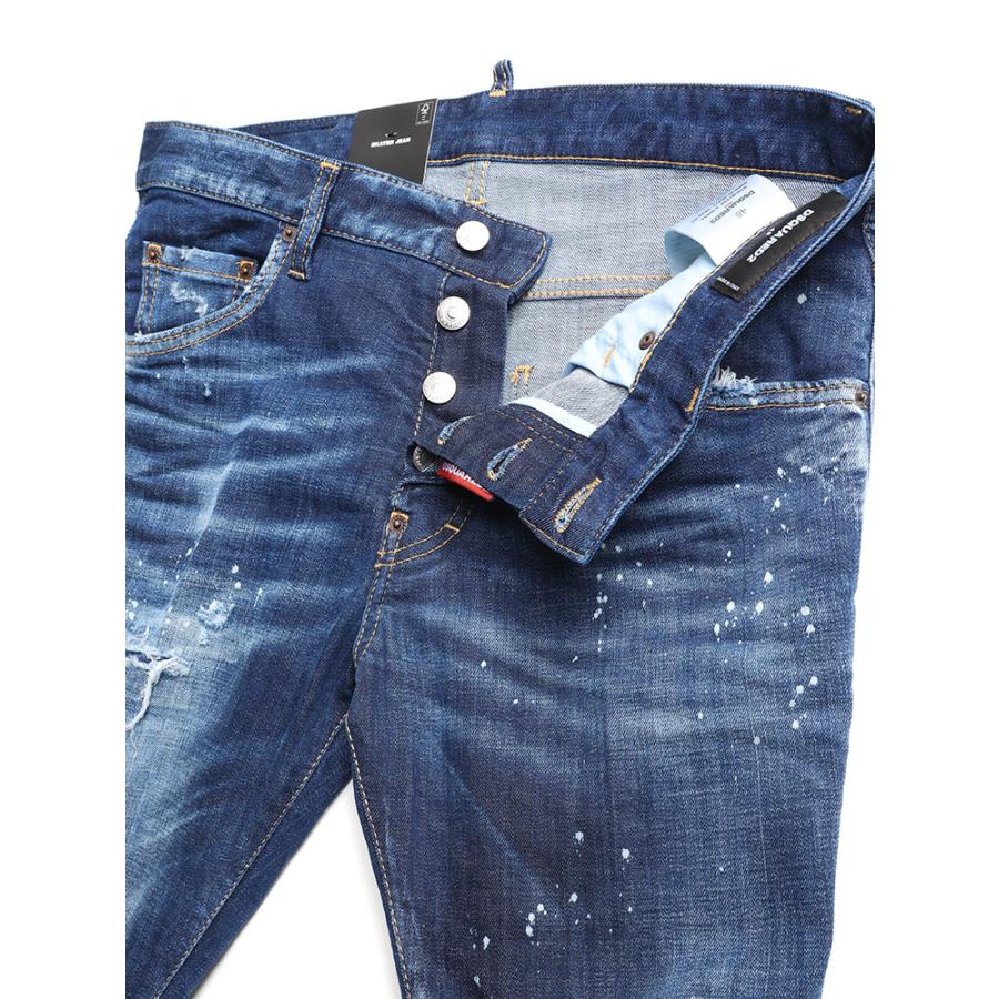 DSQUARED2（ディースクエアード） ダメージ＆ウォッシュ レザーラベル