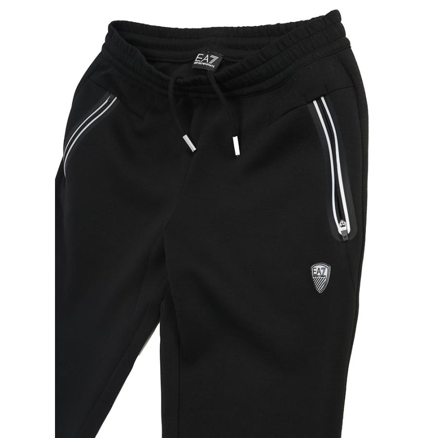 エンポリオアルマーニ イーグルロゴ スエットパンツ　 黒 M EMPORIO ARMANI エンポリオアルマーニ ラバーロゴ ジッパーポケット
