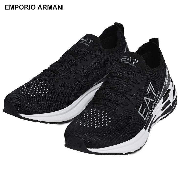 EMPORIO ARMANI エンポリオアルマーニ EA7 ロゴ ニットスニーカー