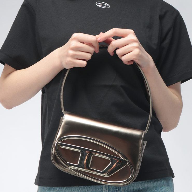 DIESEL ディーゼル ハンドバッグ ロゴテープ レザーパッチ DIESEL（ディーゼル） DIESEL Dロゴ 2WAY ハンドバッグ 1DR M