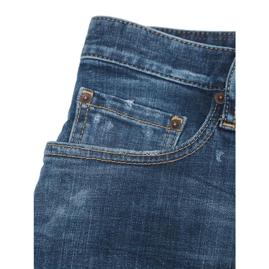 ディースクエアード DSQUARED2 デニム ダメージ加工 ボタンフライ ジーンズ メンズ TIDY BIKER D2LB1653S30664の画像