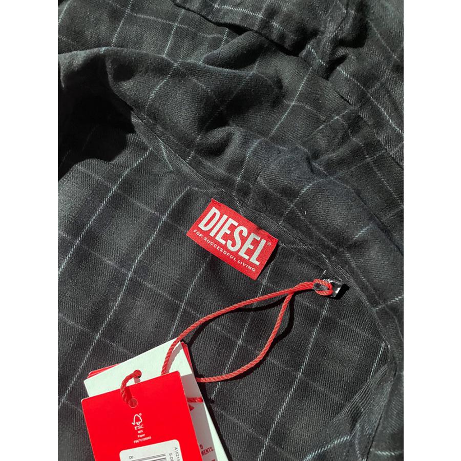 DIESEL（ディーゼル） チェック柄 フーディー 長袖 シャツ メンズ