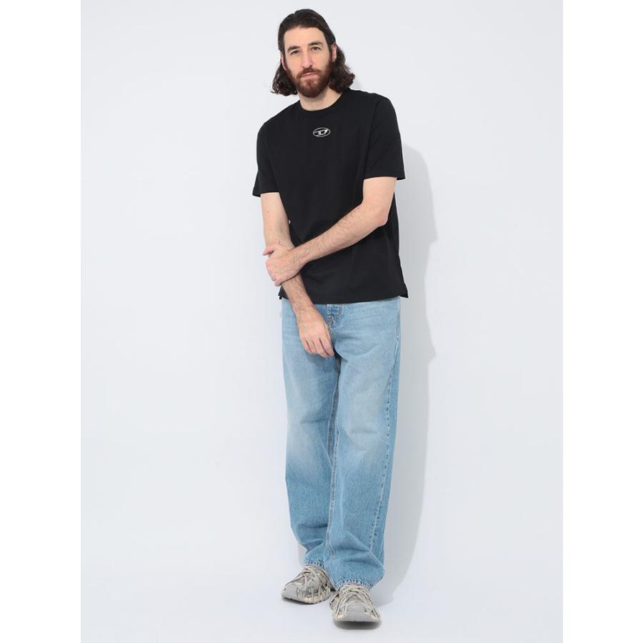 DIESEL 青 ロゴ Tシャツ 半袖　オーバルD T_ANGIE メンズ Tシャツ ロゴ オーバルD（Tシャツ/カットソー）｜DIESEL