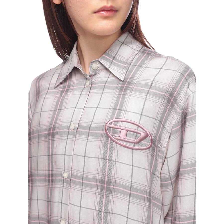 DIESEL ディーゼル チェックシャツ ワンピース 美品✨ y2k DIESEL（ディーゼル） 胸ロゴ チェック柄 シャツワンピース