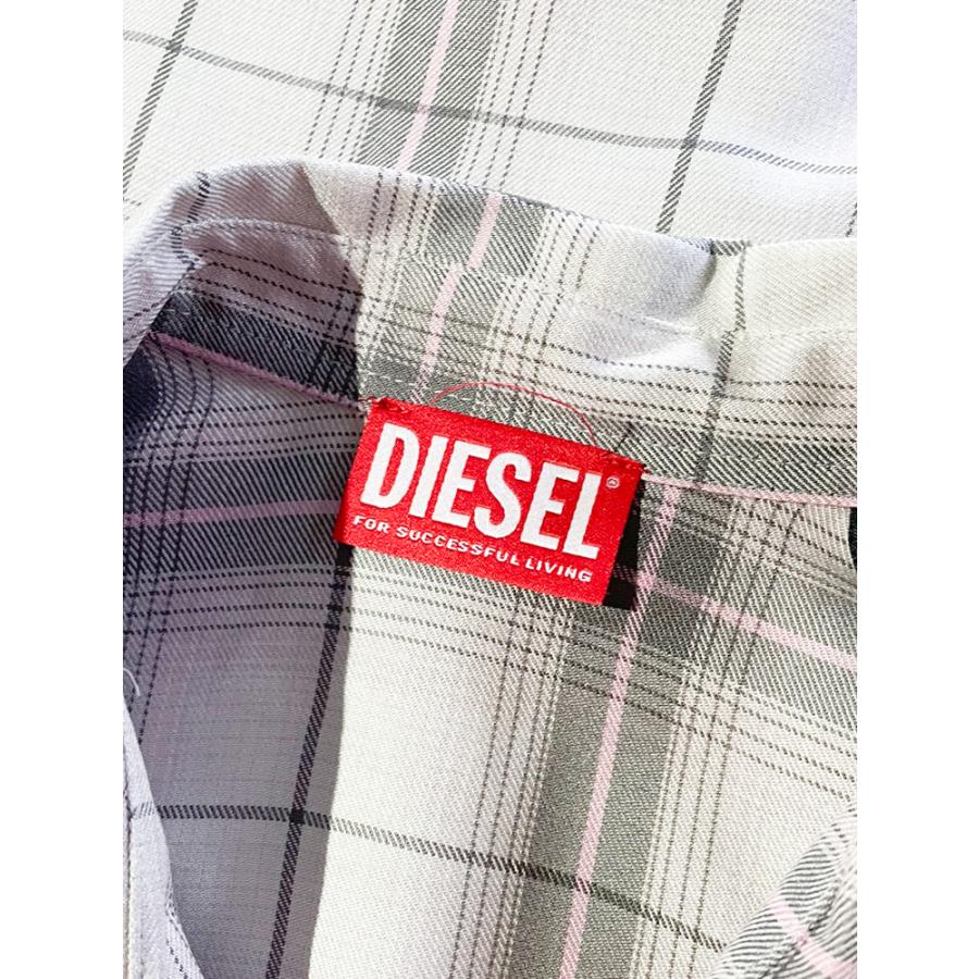 DIESEL（ディーゼル） 胸ロゴ チェック柄 シャツワンピース