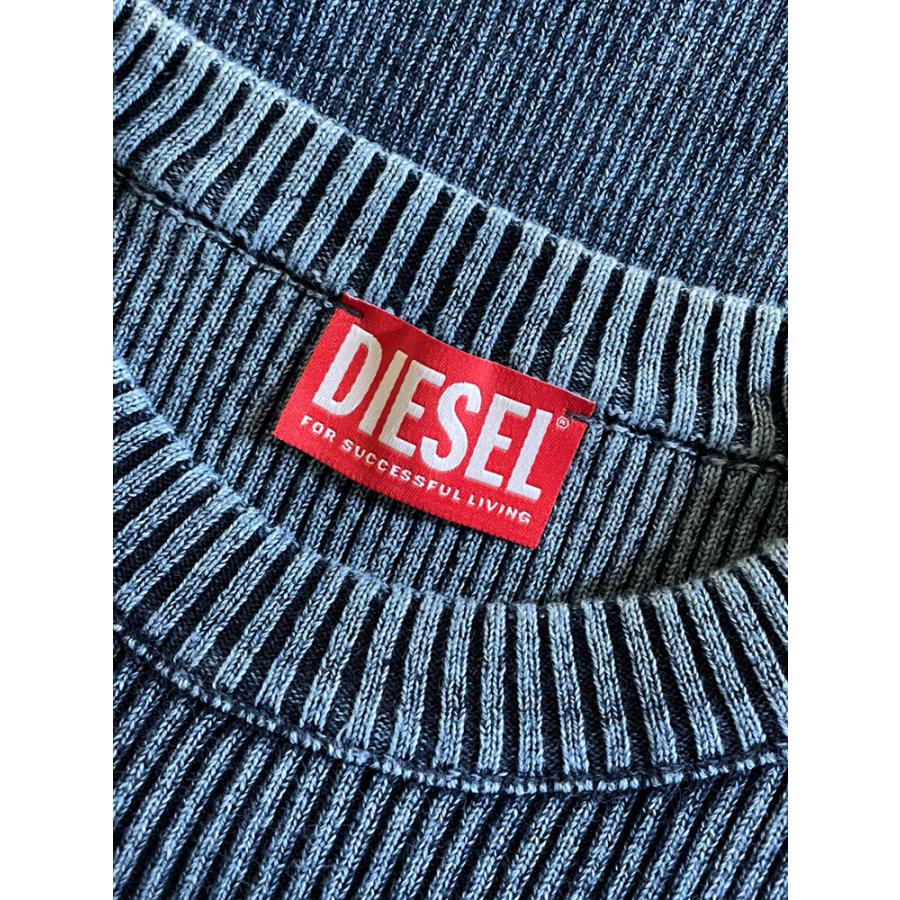 DIESEL リブ編み 長袖ニット Sサイズ 即購入大歓迎！！ 極美品]DIESEL ONLY THE BRAVE リブ編み ニット セーター ウール