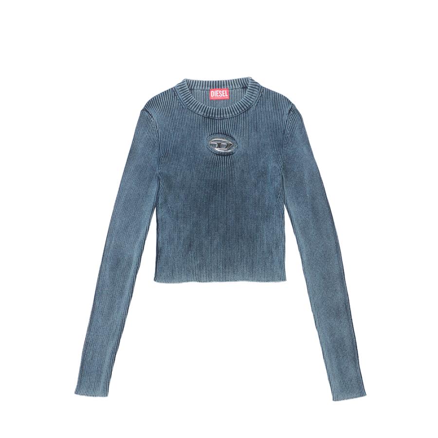 DIESEL（ディーゼル） 長袖ニット レディース オーバルDプレートクルー