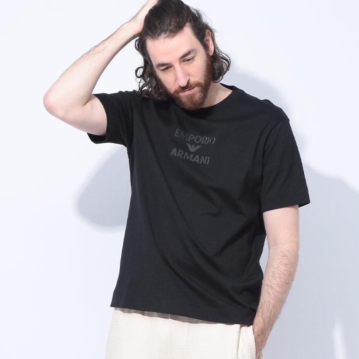 EMPORIO ARMANI エンポリオアルマーニ 半袖 Tシャツ メンズ ラバーロゴ 