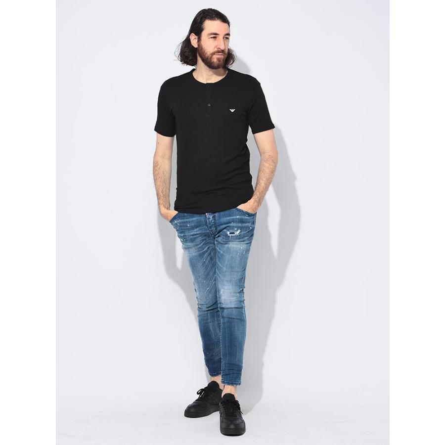EMPORIO ARMANI エンポリオアルマーニ 半袖 Tシャツ メンズ ロゴ リブ