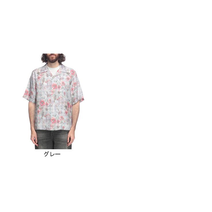 DIESEL（ディーゼル） 半袖 シャツ メンズ フラワーチェック オープン