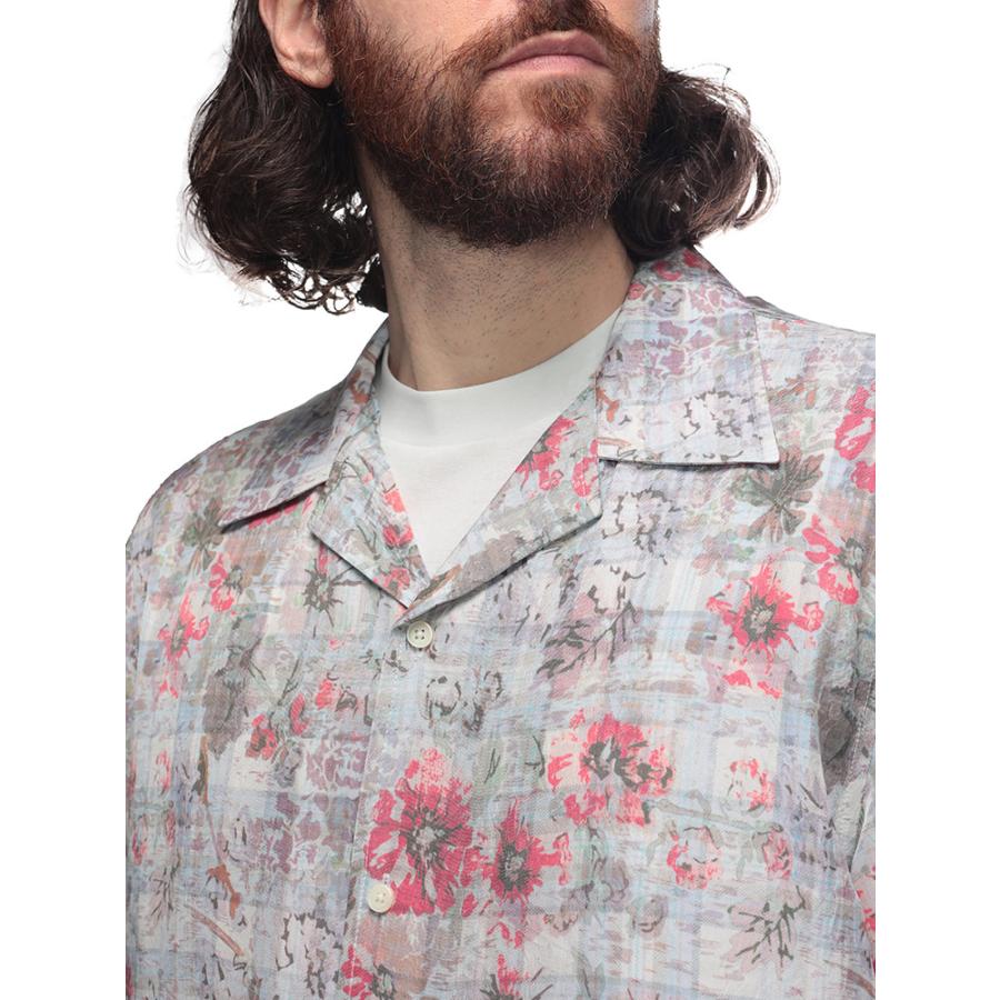 DIESEL（ディーゼル） 半袖 シャツ メンズ フラワーチェック オープン