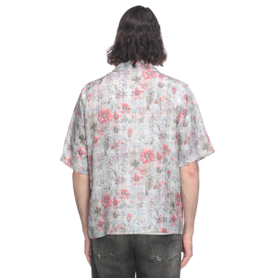 DIESEL（ディーゼル） 半袖 シャツ メンズ フラワーチェック オープン