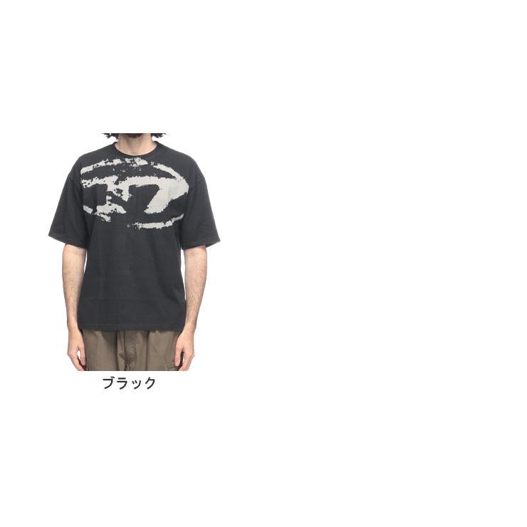【新品】DIESEL ディーゼル／フロッキーオーバルDロゴTシャツ L DIESEL (ディーゼル) オーバルDロゴ フロッキープリント クルー